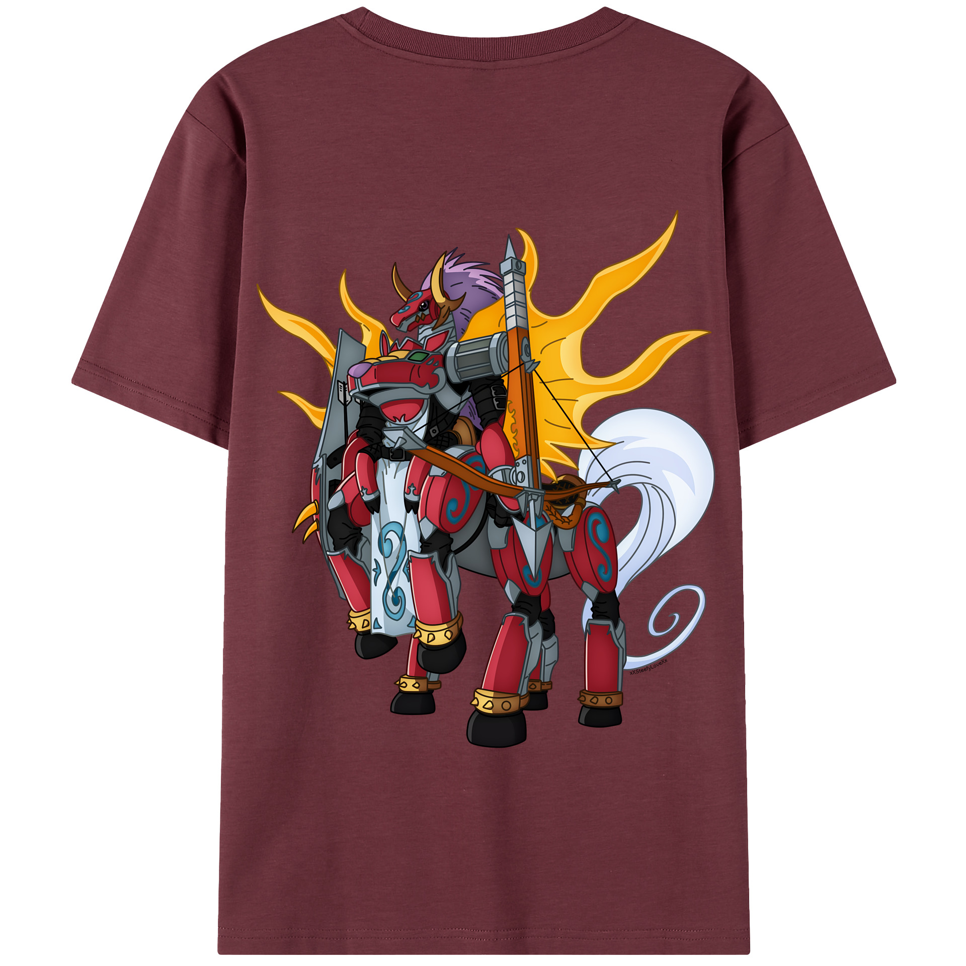 （画像用） Digimon デジタルモンスター/デジモン 綿100％半袖Tシャツ（背面プリント）